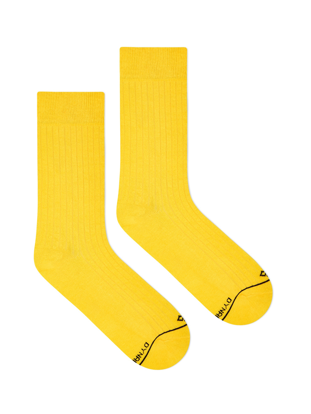 Dynamocks Unisex Yellow Solid Above Ankle-Length Socks