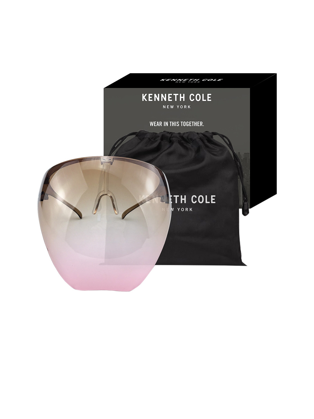 Kenneth Cole Kids Brown & Transparent Solid Goggle Style Face Shield