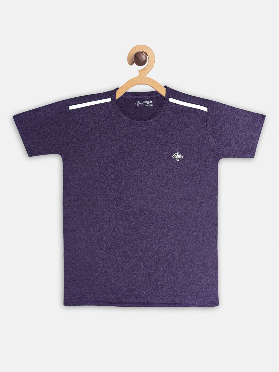 CHIMPRALA Girls Purple Round Neck T-shirt