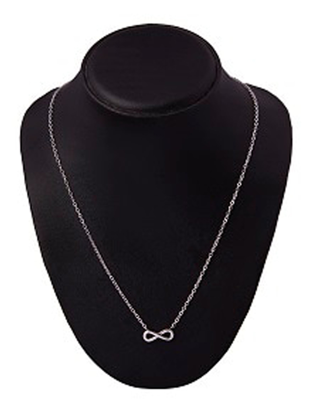 Moon Dust Silver-Toned CZ Studded American Diamond Evil Eye Pendant with Chain