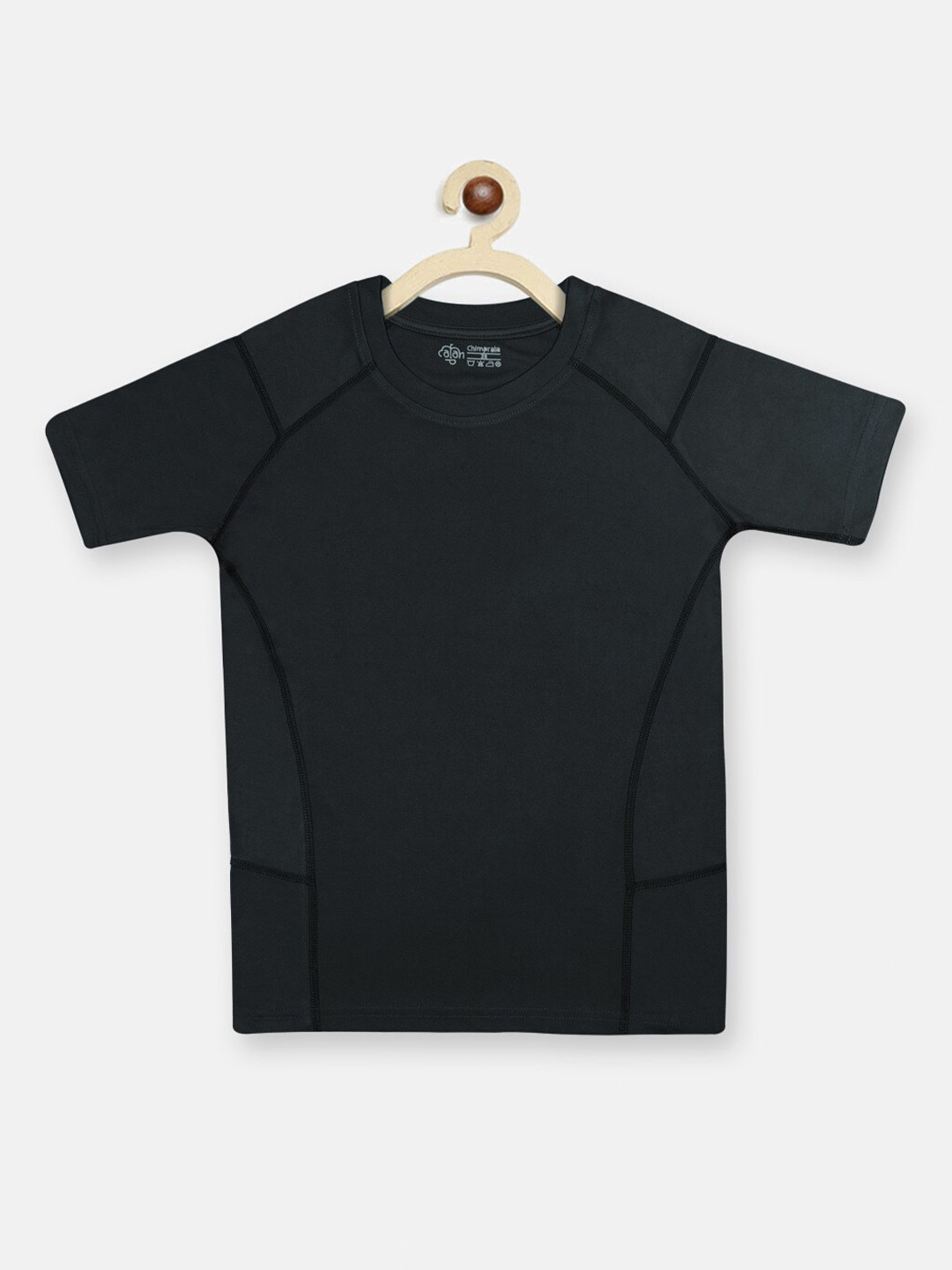 CHIMPRALA Girls Charcoal Outdoor T-shirt