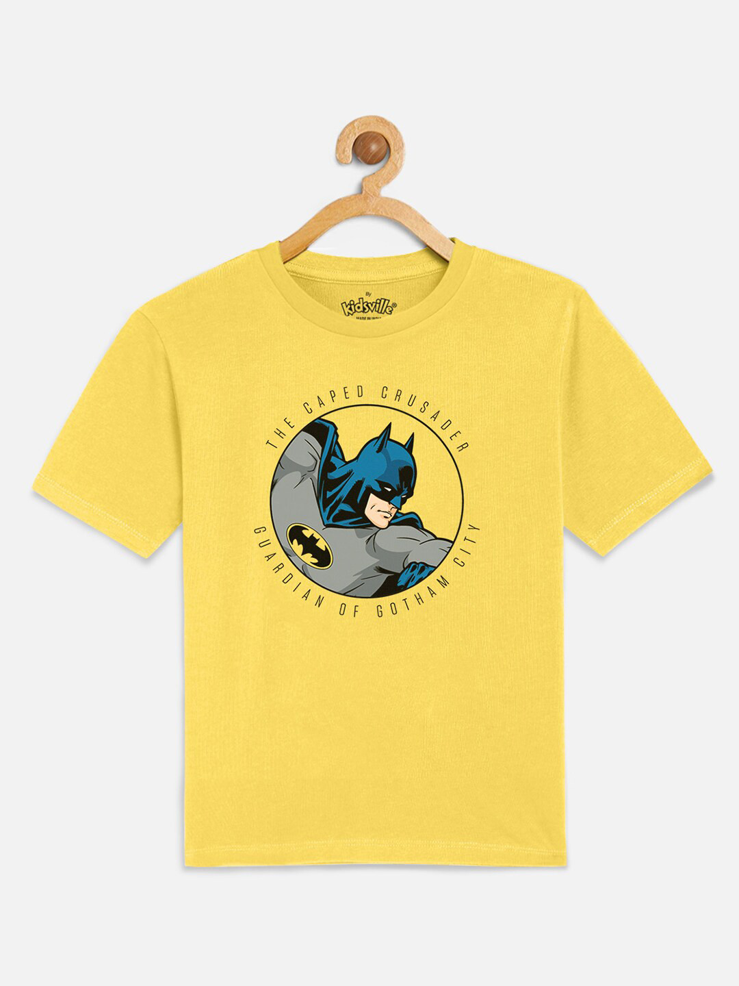 Kids Ville Boys Yellow Batman Featured T-shirt