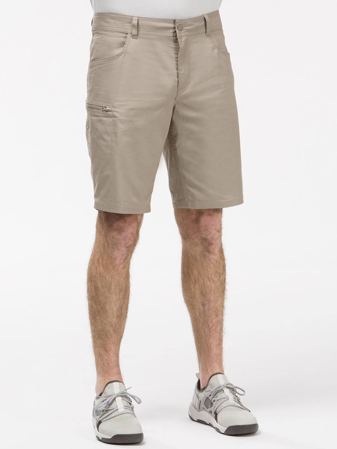Decathlon  Men Beige Cotton Comfort Hiking Shorts