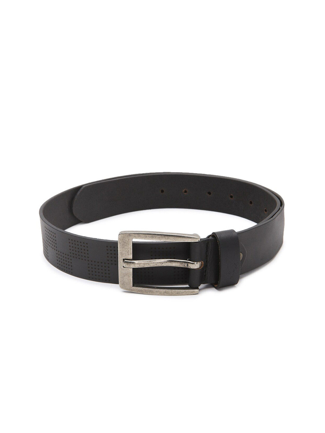 SPYKAR Men Black Textured Belt