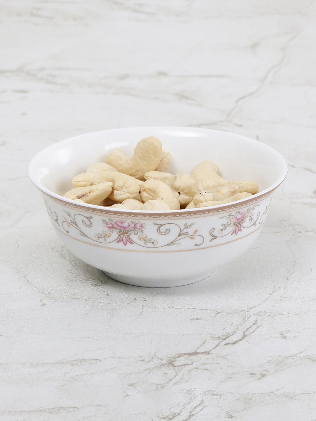 Home Centre White Altius Casablanca Printed Sleek Katori 170 ML