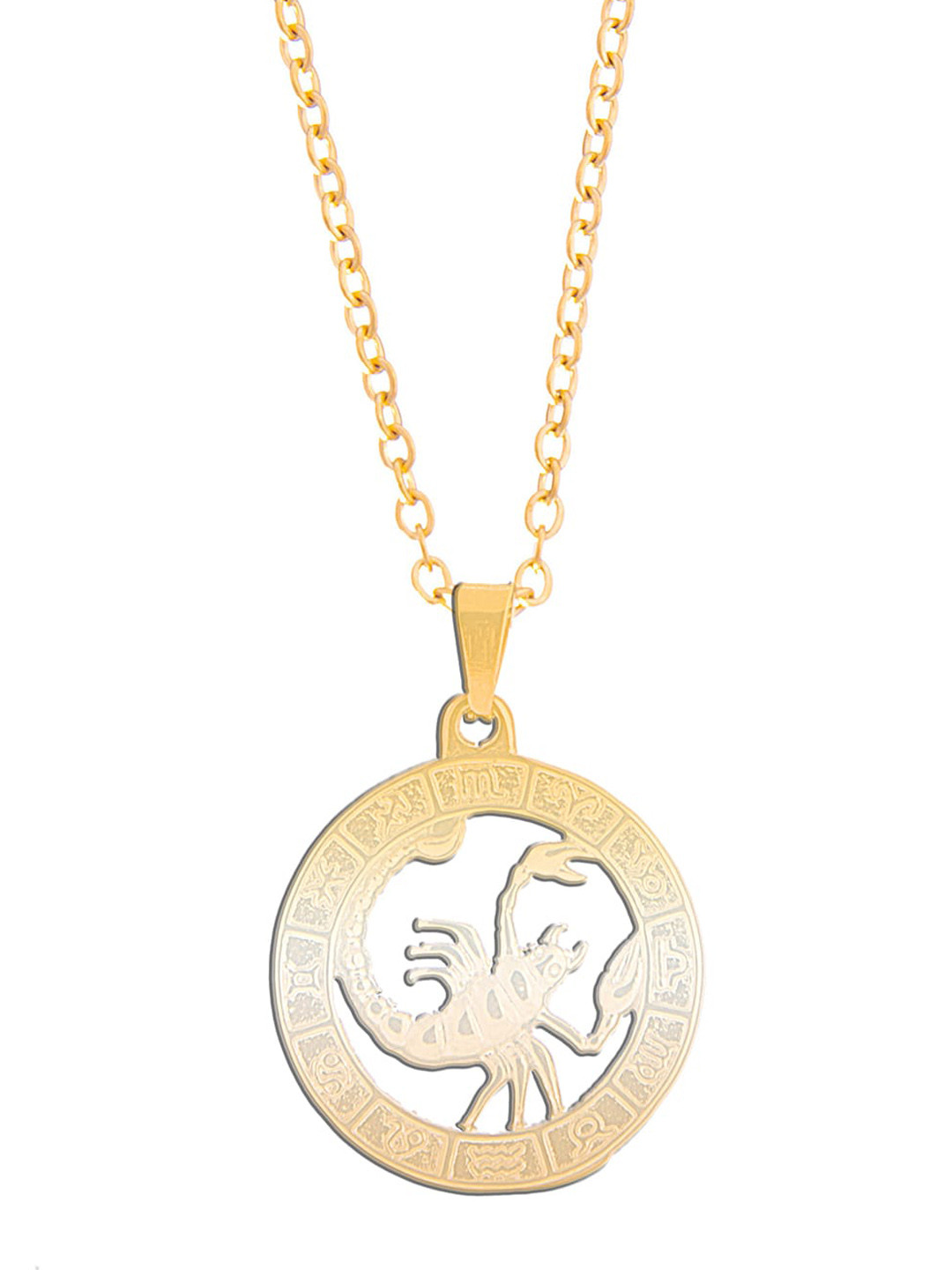 Moon Dust Gold-Plated Zodiac Sun Sign Scorpio Pendant With Chain