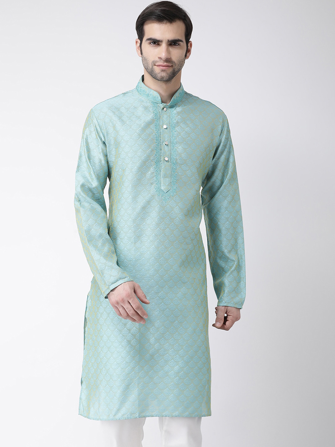 SG LEMAN Men Blue Kurta and Pyjama Set