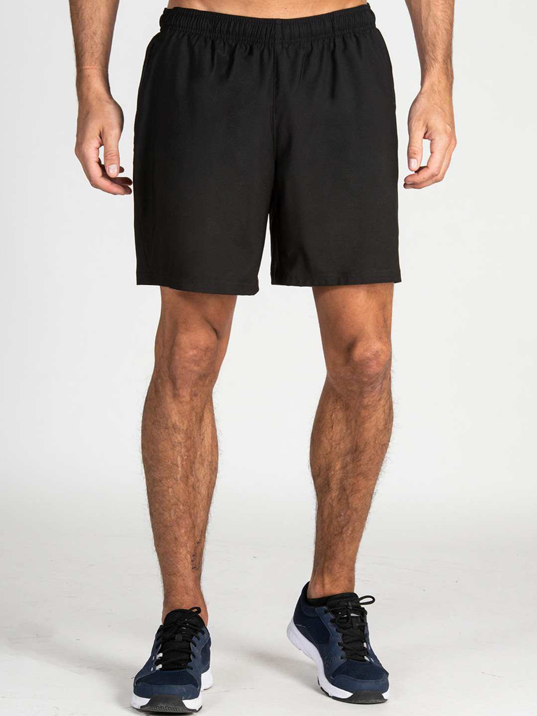 Decathlon Men Black Dry-Fit Fitness Training Shorts