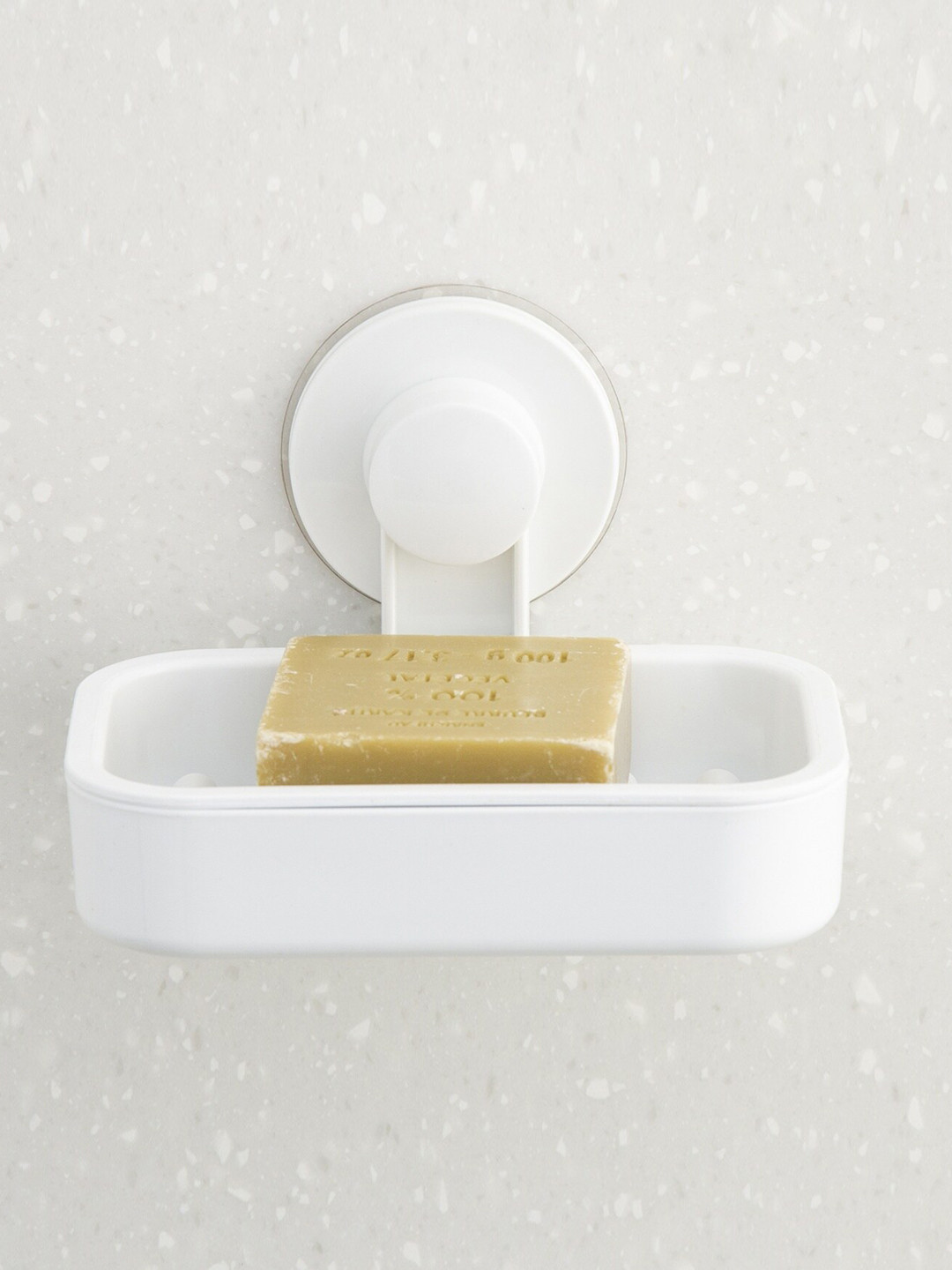 Home Centre White Solid Orion Soap Dish With Suction Cup