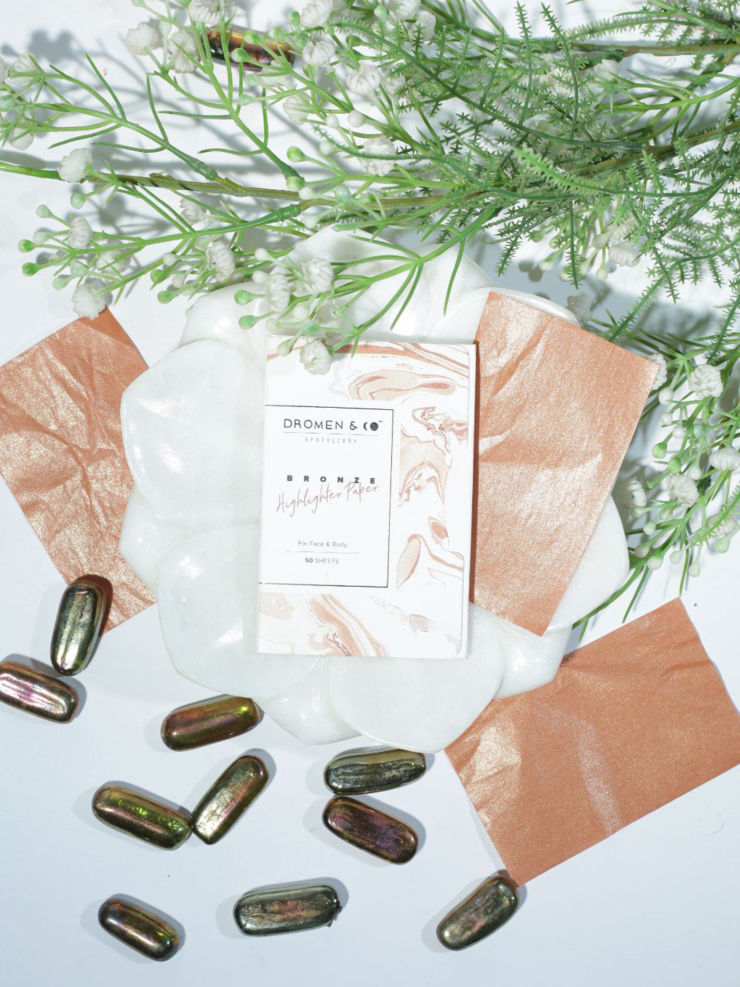 DROMEN & CO 50 Sheets Bronze Highlighter Paper