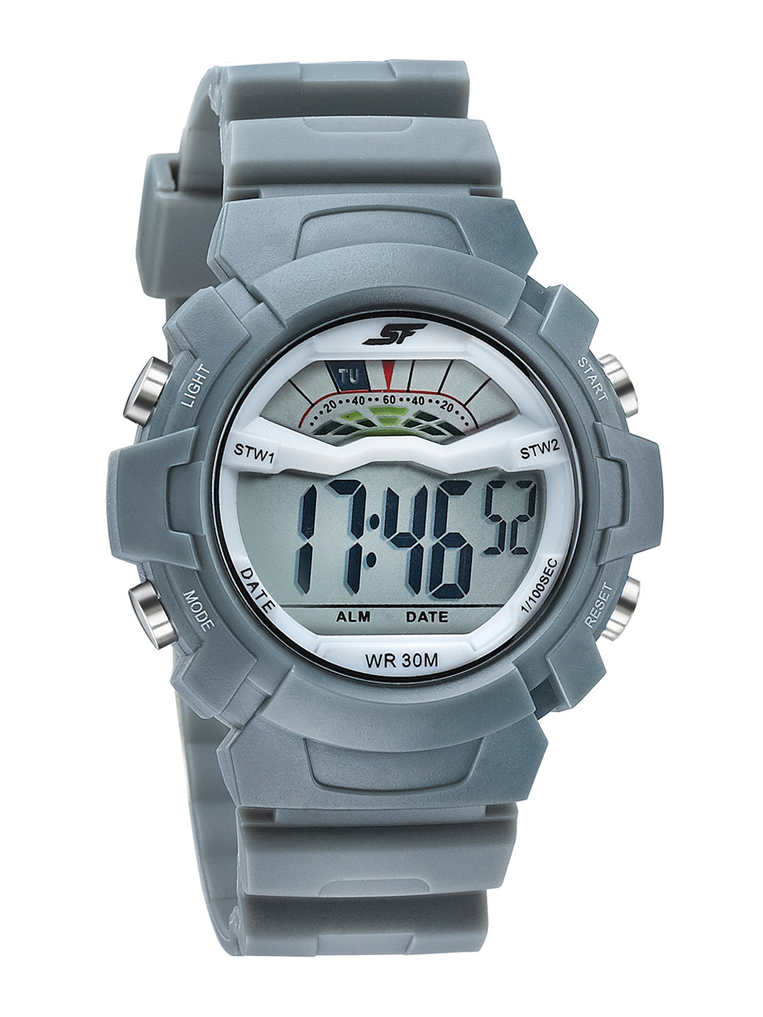 Sonata Men White & Grey Digital Watch 77109PP05