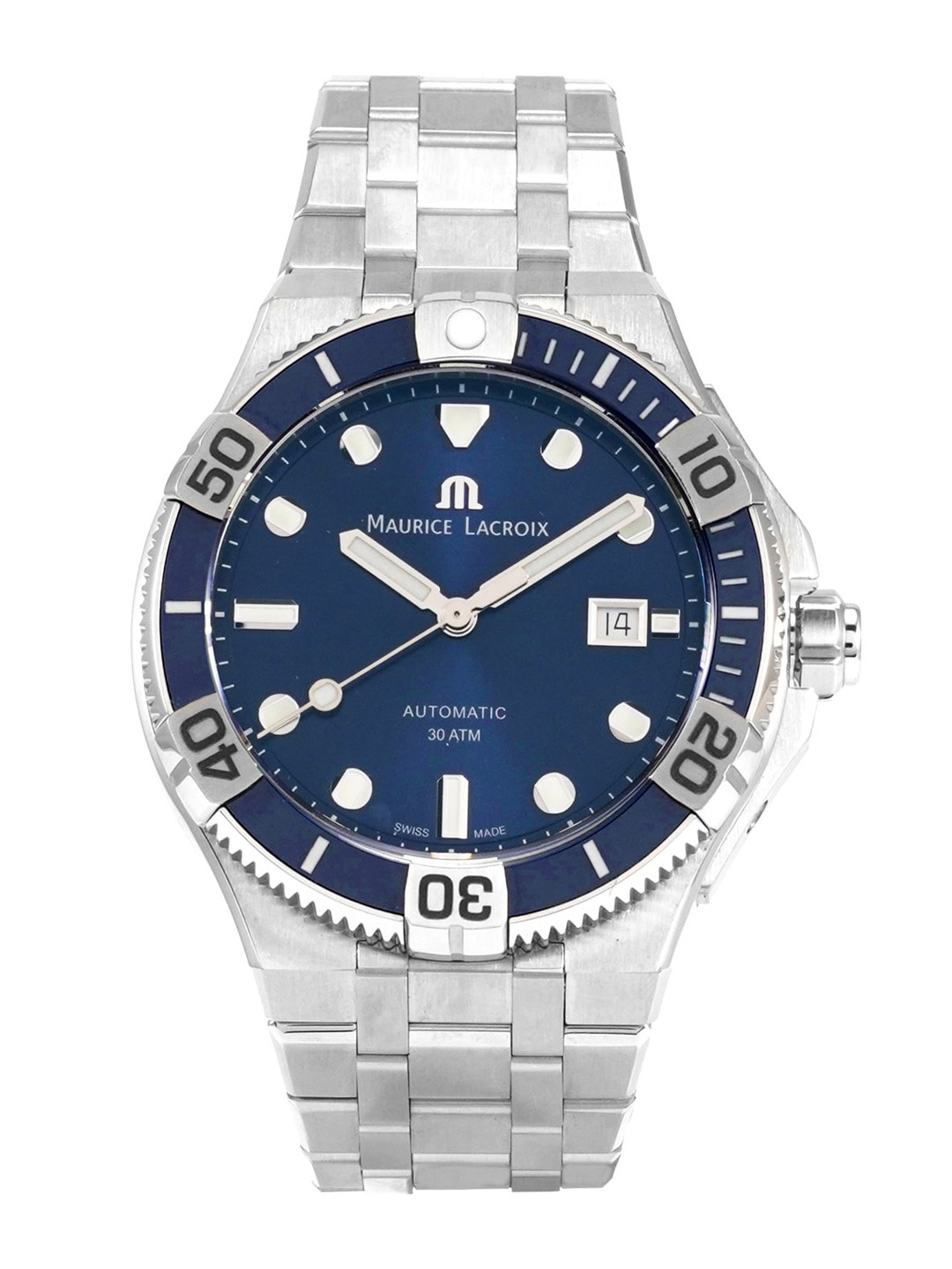 MAURICE LACROIX Men Blue Aikon Analogue Watch AI6058-SS002-430-2