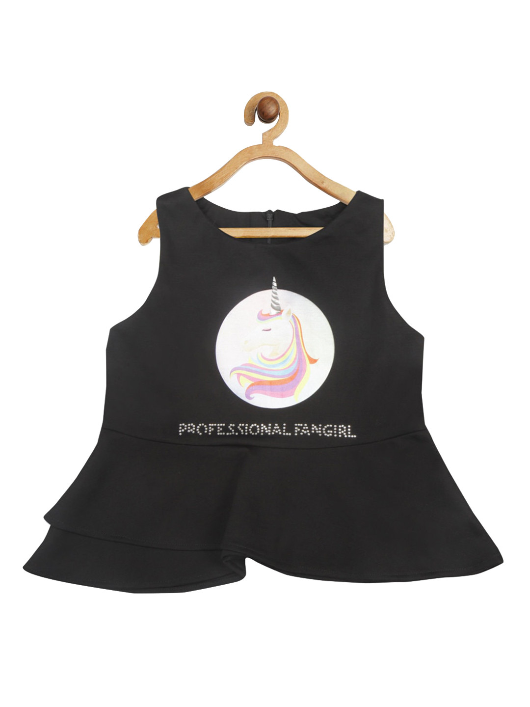 Tiny Girl Black Peplum Top