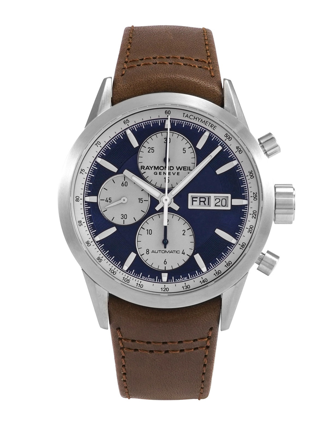 Raymond Weil Men Navy Blue Freelancer Chronograph Analogue Watch 7732-TIC-50421