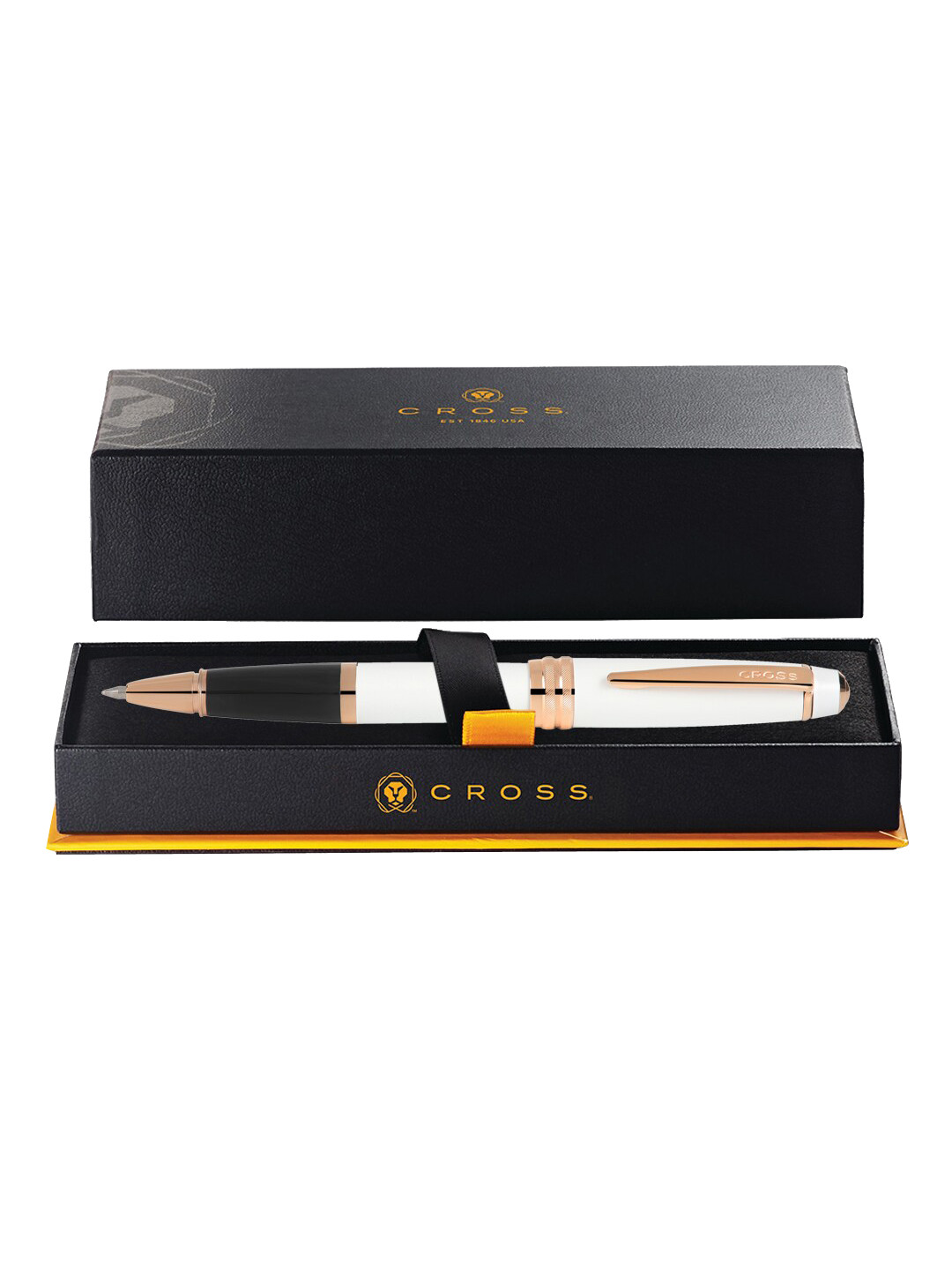 Cross White Lacquer with Rose Gold Appointments Bailey Rollerball Pen