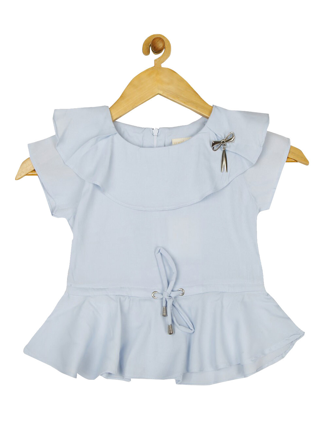 Tiny Girl Blue Cinched Waist Top