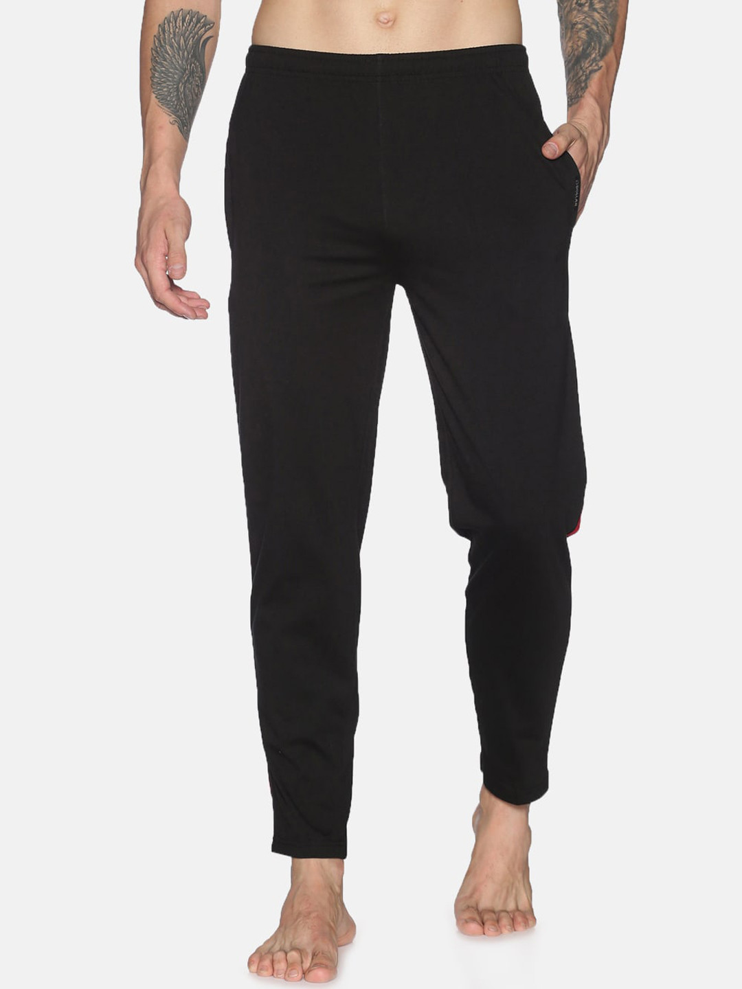 Dollar  Men Solid Contrast Net Folding Track Pant with One side Zipper Pocket