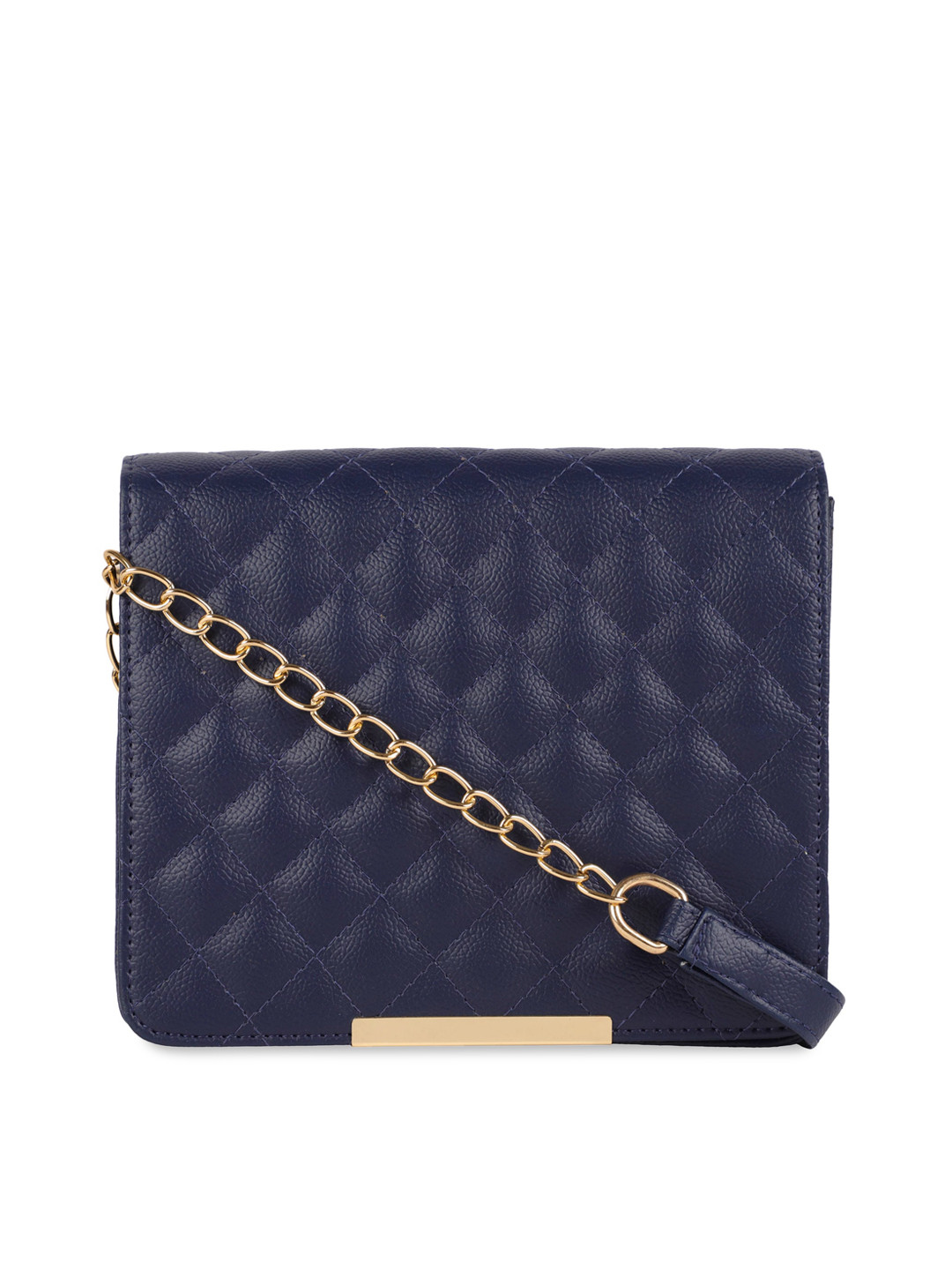 Bagsy Malone Navy Blue Self Design Sling Bag