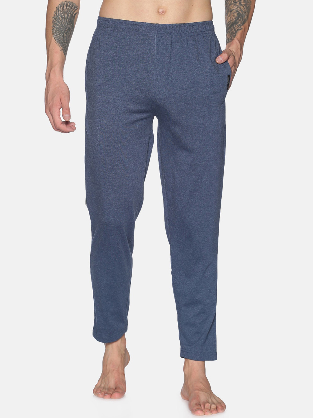 Dollar  Men Solid Contrast Net Folding Track Pant with One side Zipper Pocket