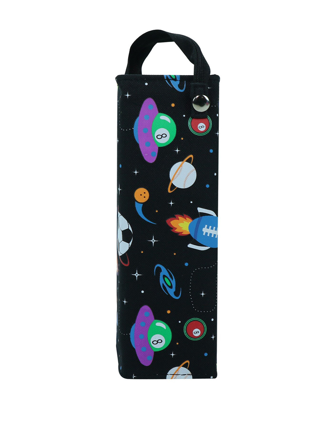 Smily Kiddos Kids Black & Green Space Theme Printed Tray Pencil Case