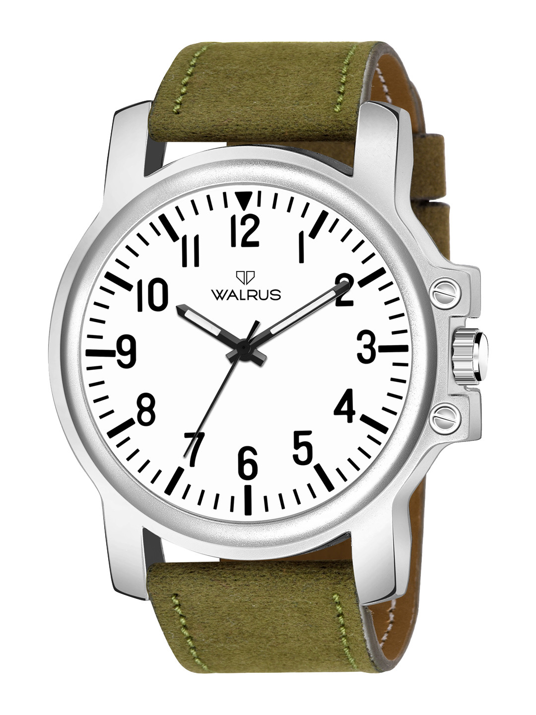 Walrus Men White & Olive Green Analogue Watch WWTM-CULT-VI-010434-White