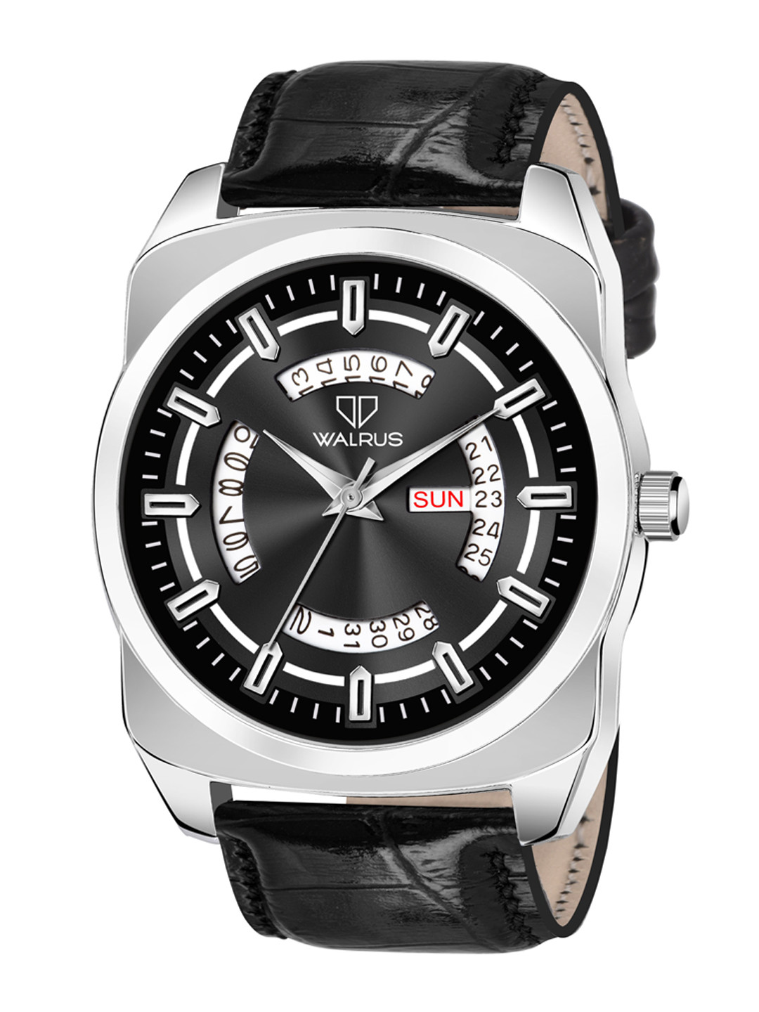 Walrus Men Black & Silver-Toned Analogue Watch WWTM-MVRK-XVII-020207-Black