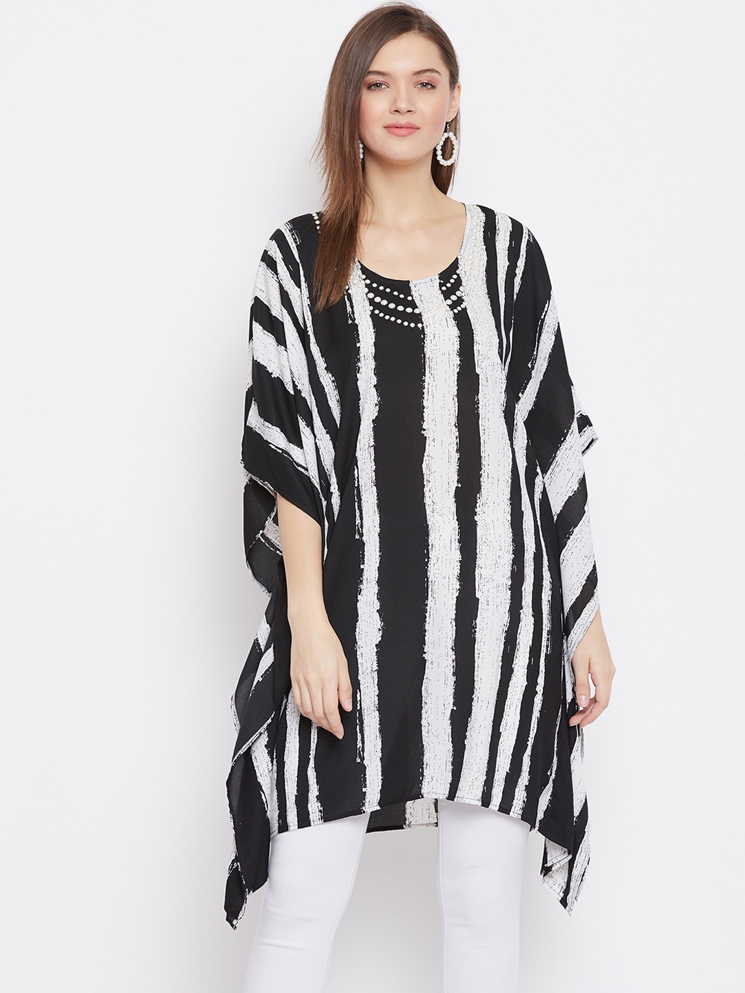 Studded georgette caftan shop