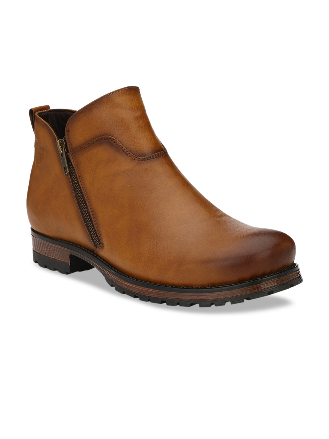 Delize Men Tan Brown Chukka Flat Boots