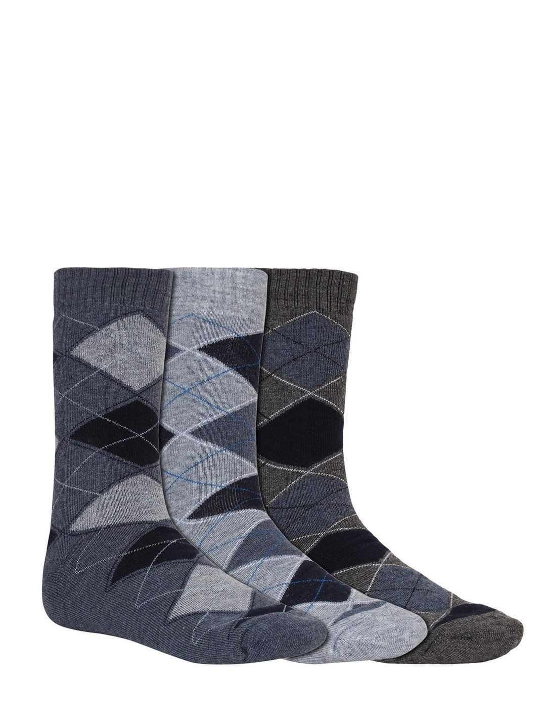 Creature Men Pack Of 3 Assorted Calf-Length Socks