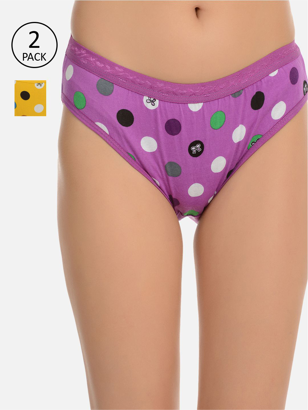 mod & shy Women Pack Of 2 Assorted Basic Briefs MU7479