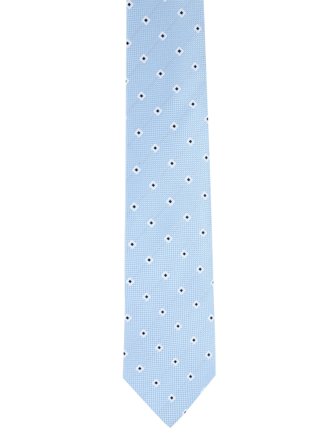 Peter England Men Blue & White Woven-Design Accessory Gift Set