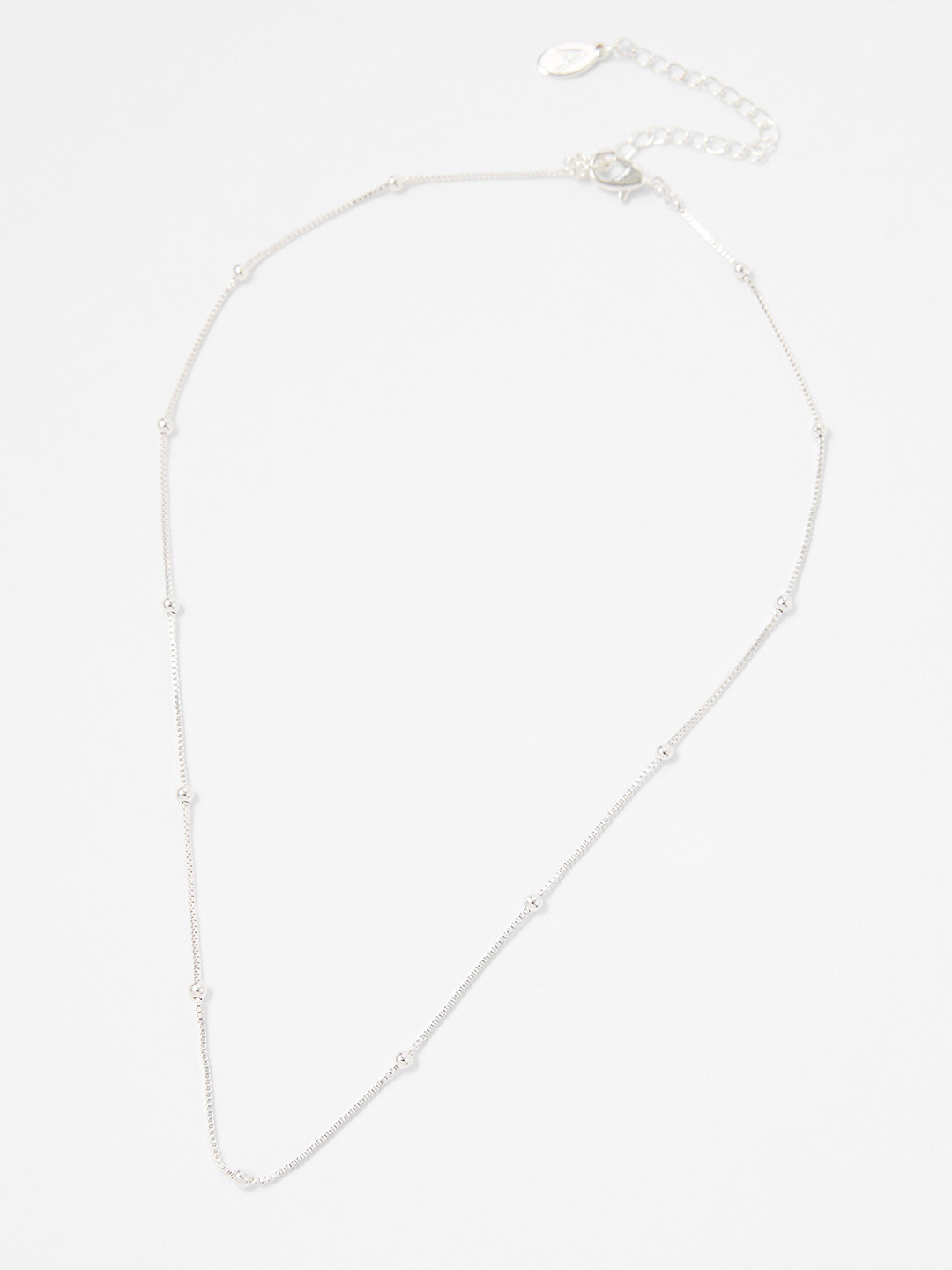 Accessorize London Beaded Silver-Plated Chain Necklace