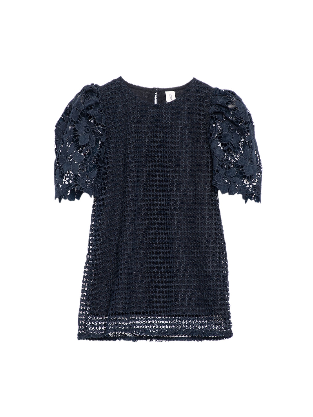 SCOUP Blue Lace A-Line Dress