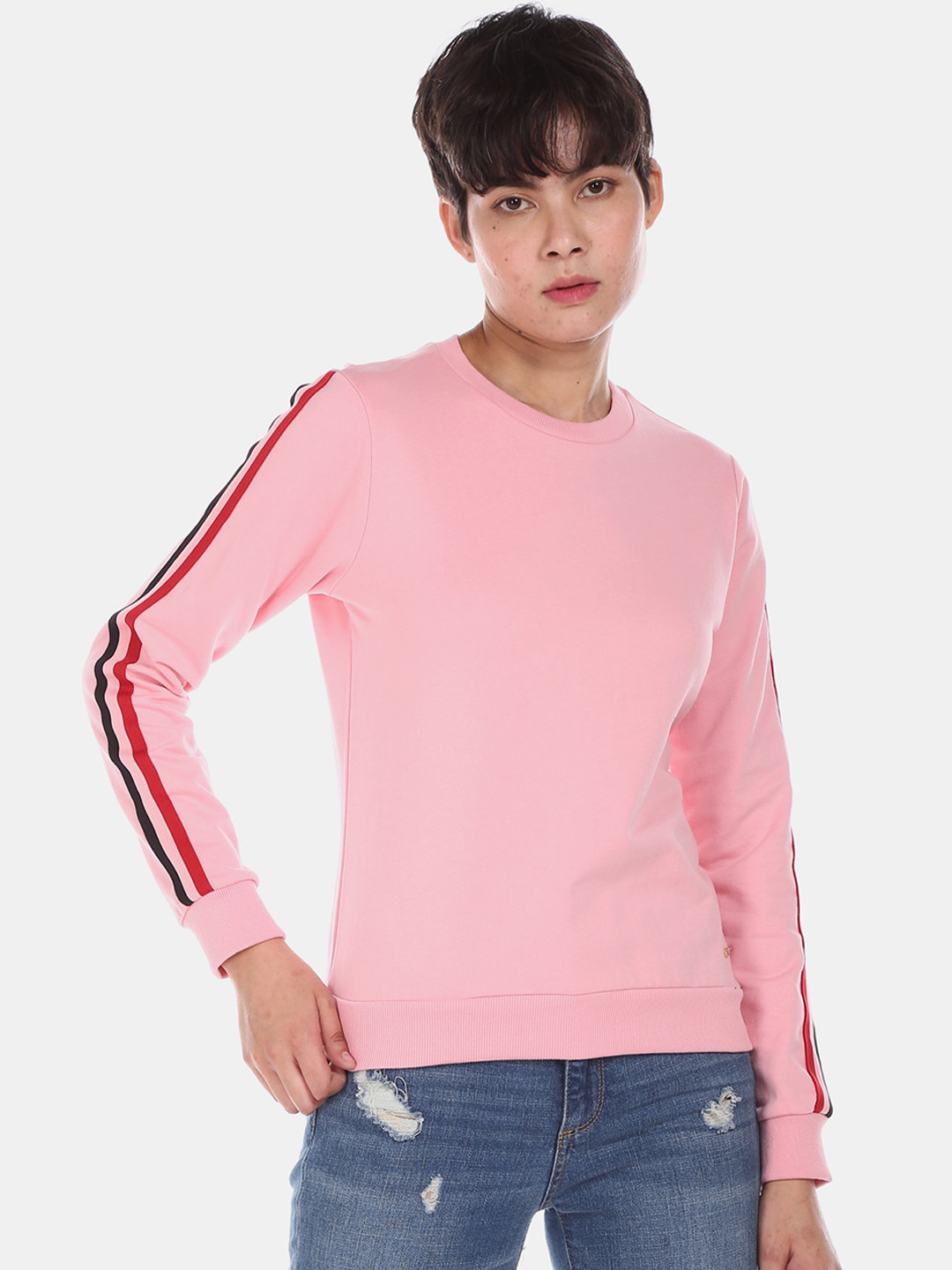 U S Polo Assn Women Pink Sweatshirt