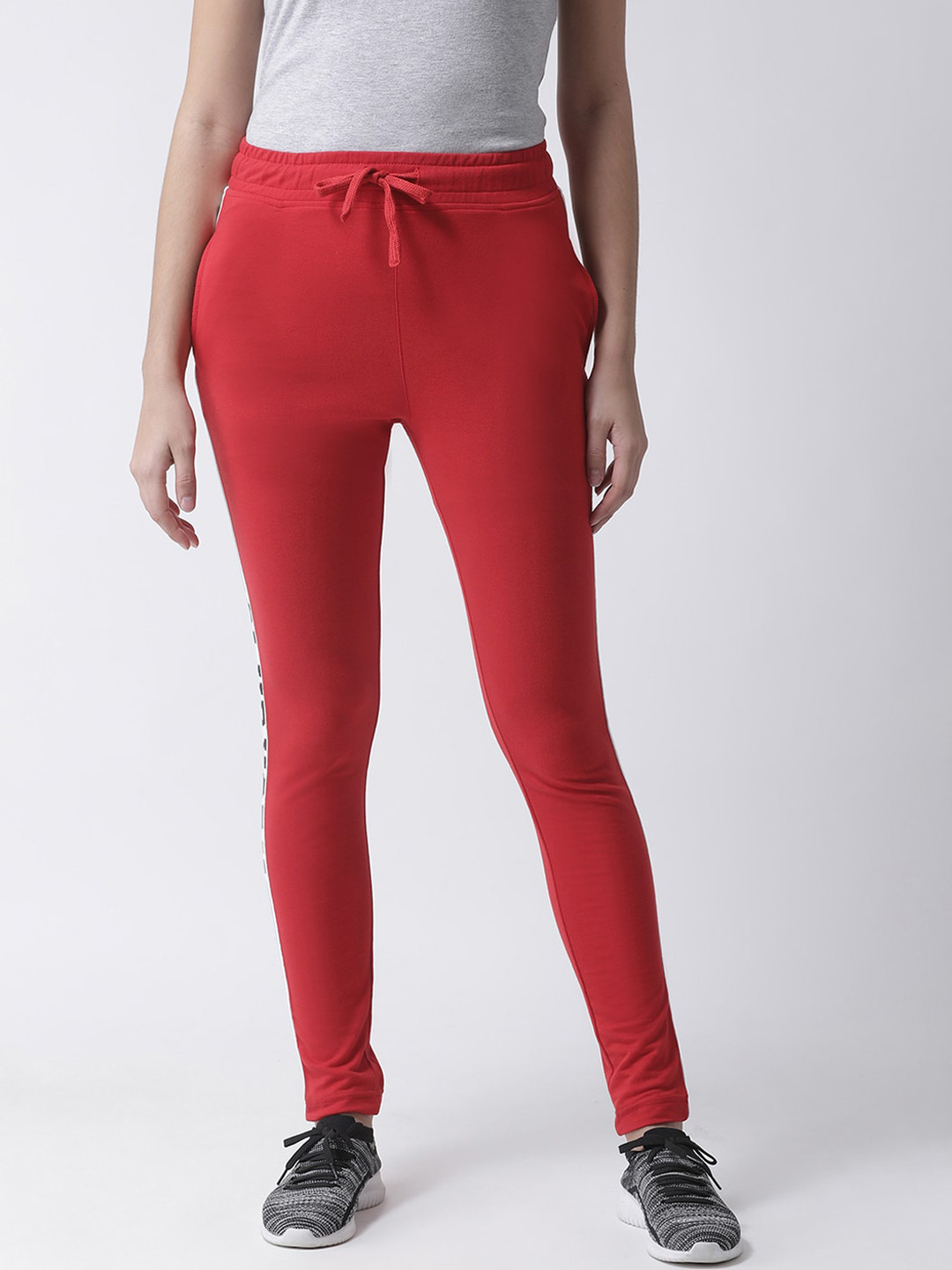 Club York Women Red Solid Track Pants