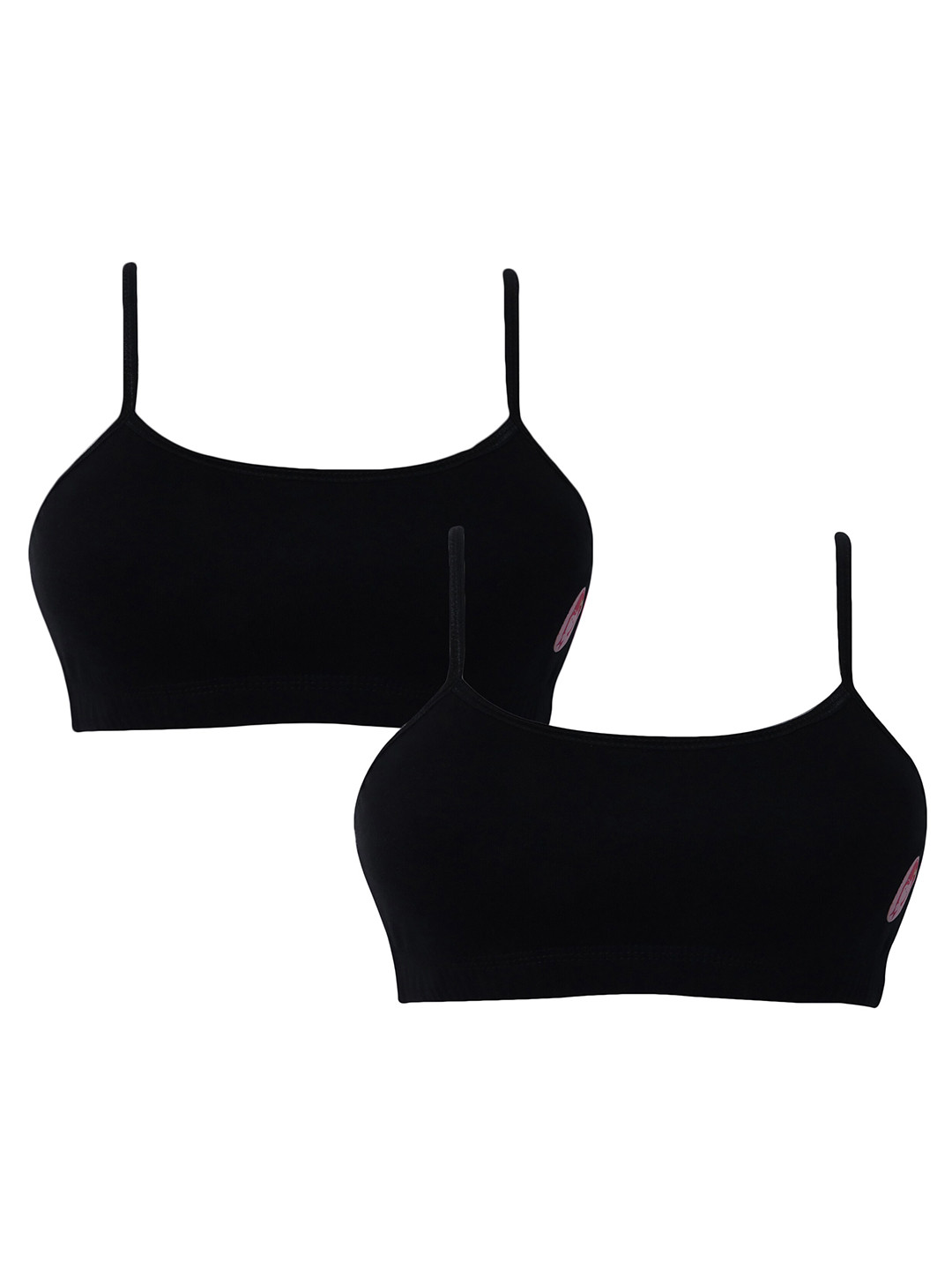 Girls Pack Of 2 Double Layer Premium Cotton Non-Wired Non Padded Beginners Bra DCBRJU6855/xxs