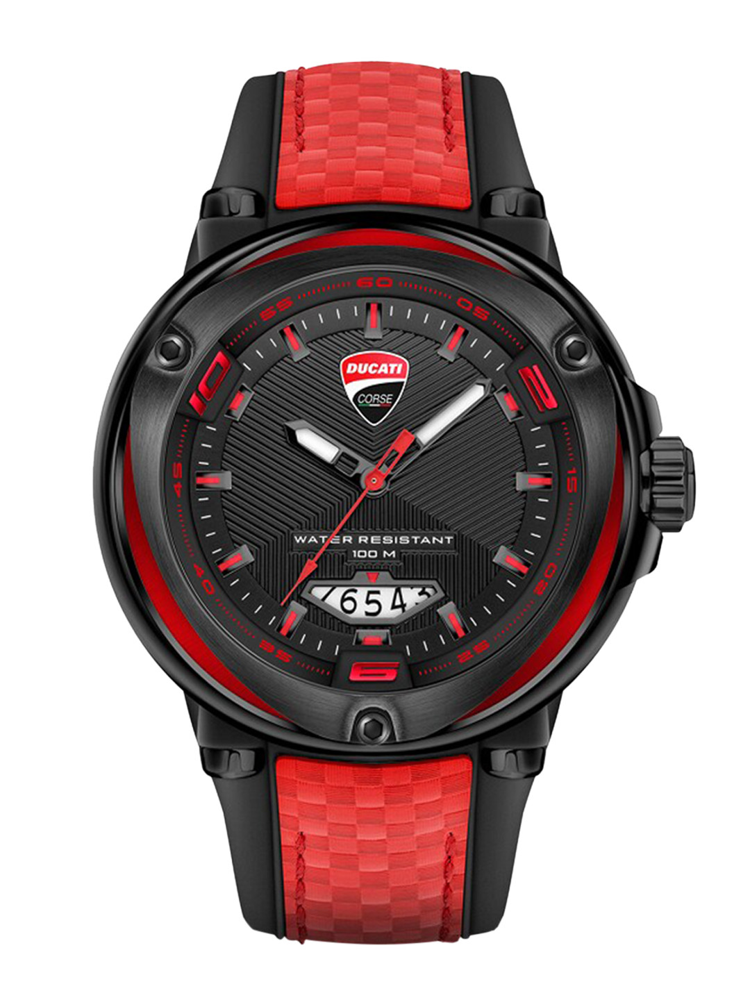 DUCATI CORSE Men Black Dial & Multicoloured Straps Analogue Watch - DTWGN2018904