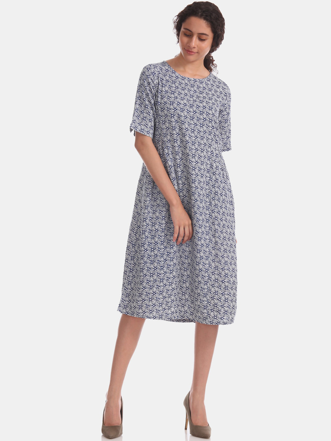 U S Polo Assn Blue A-Line Dress