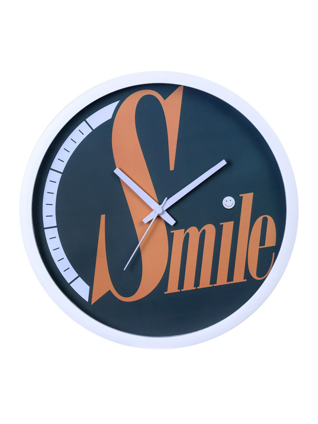 Bodh Design Navy Blue Plastic Large Display Round Battery Analogue Wall Clock-28cm