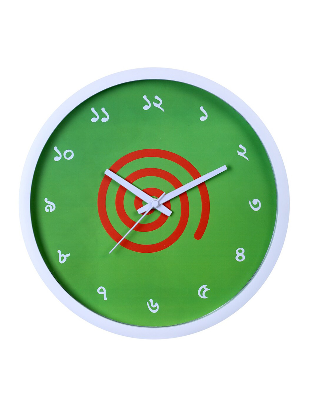 Bodh Design Green & Red Printed Contemporary Wall Clock