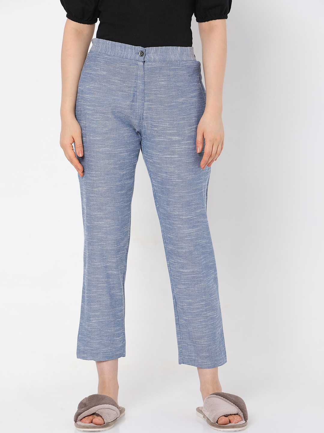 Smarty Pants Women Blue Flared Regular Trousers