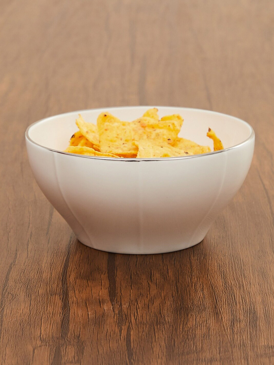Home Centre White Solid Ceramic Cereal Bowl