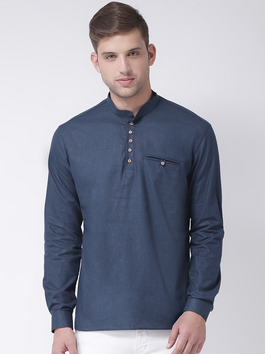 TABARD Men Blue Cotton Kurta