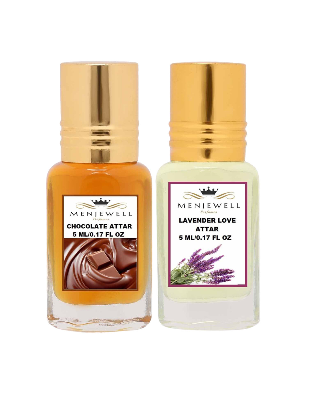 Menjewell Unisex Chocolate Lavender Love Attar Combo Pack 10 ml