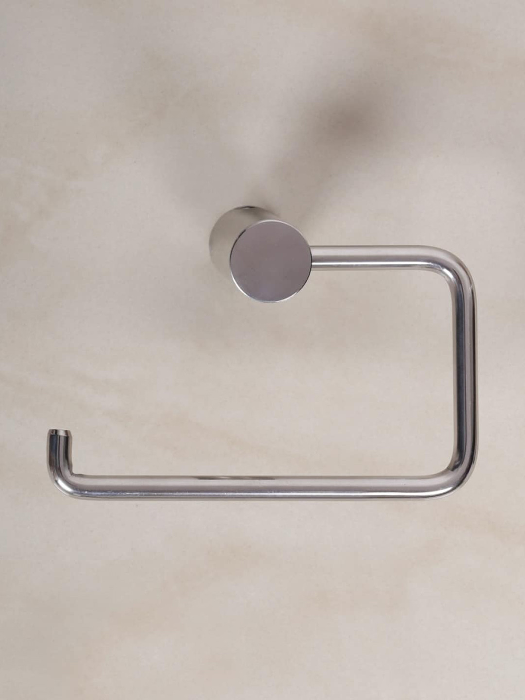 Home Centre Silver-Toned Adrian Aeron J-Shaped Toilet Paper Holder