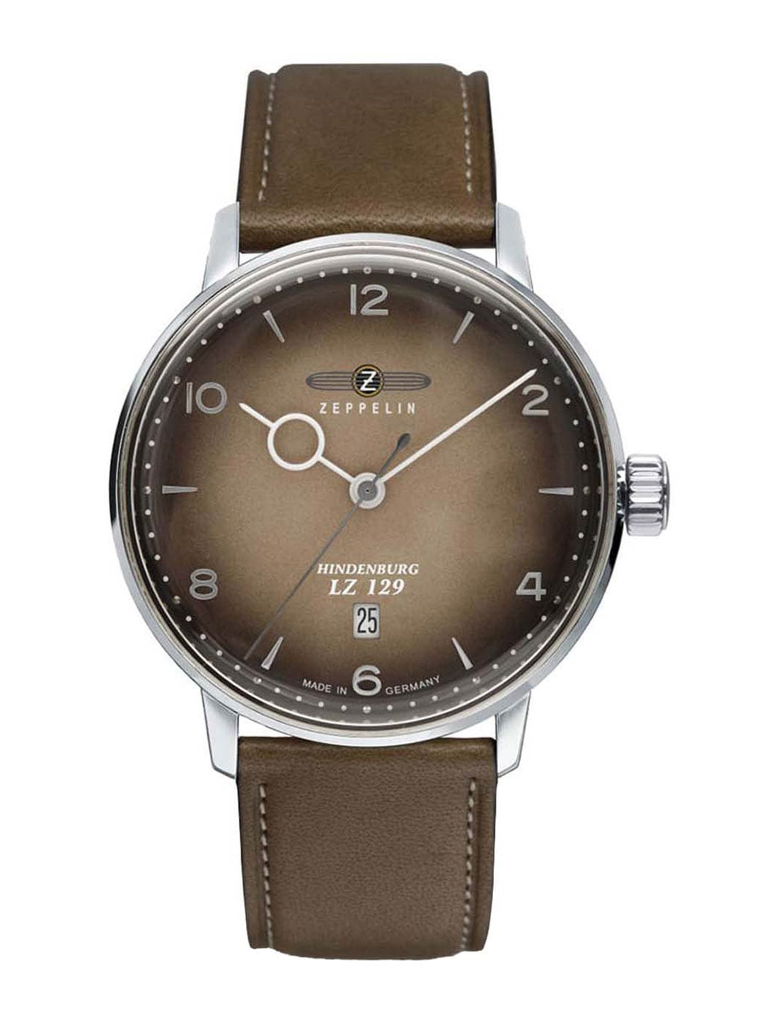 ZEPPELIN Men Brown Embellished Dial & Brown Leather Straps Analogue Watch