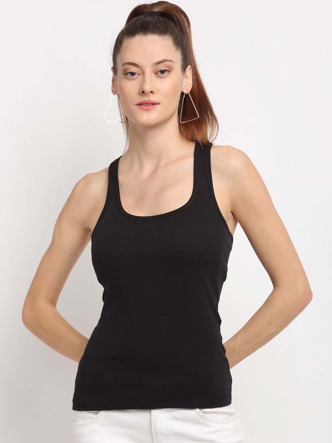 Friskers Black Tank Cotton Top