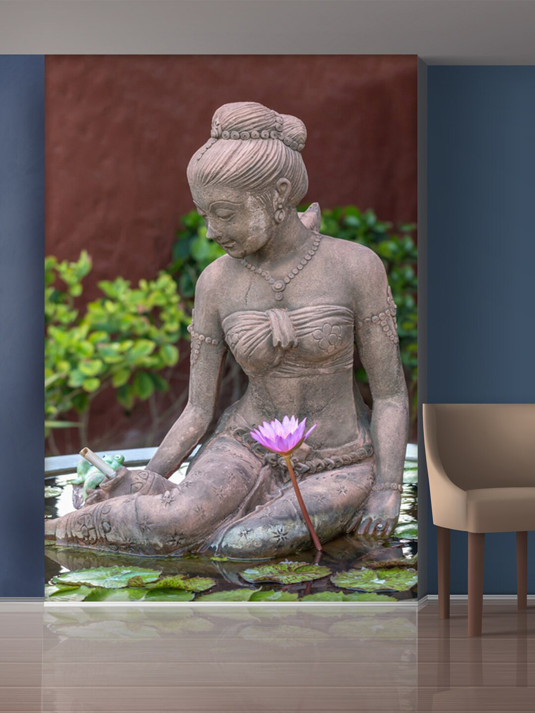 999Store Grey Lady Mural Self-Adhesive Wallpaper