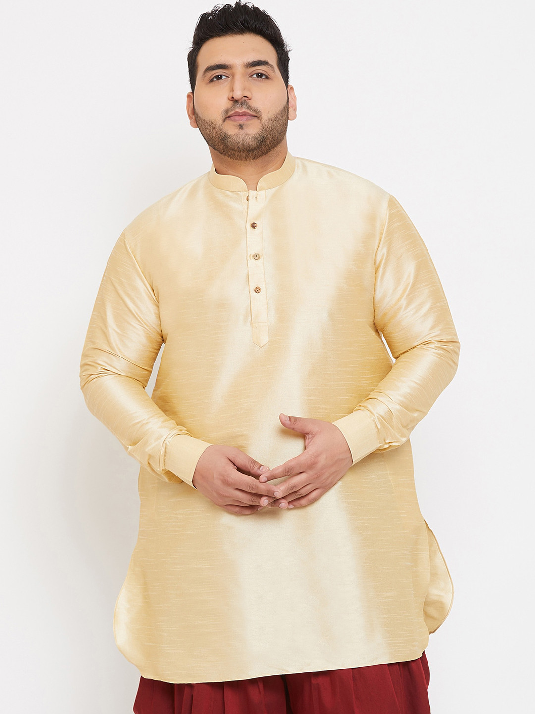VASTRAMAY Men Gold Thread Work Kurta