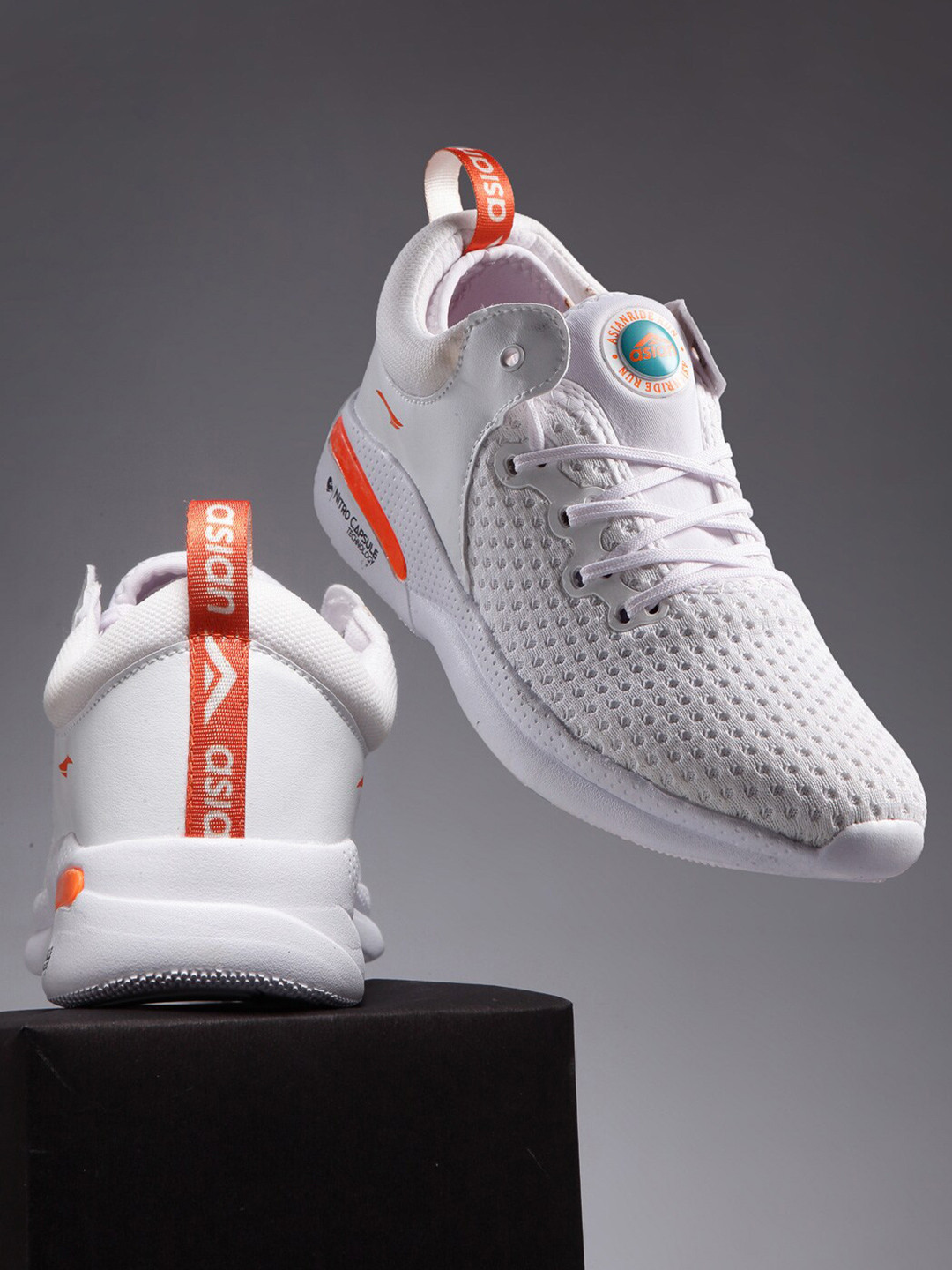 ASIAN Men White Mesh Running Shoes